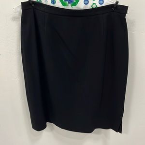 Ann Taylor black pencil with side slit